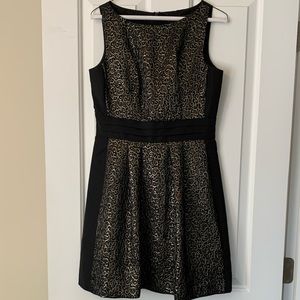 Black and gold cocktail dress
